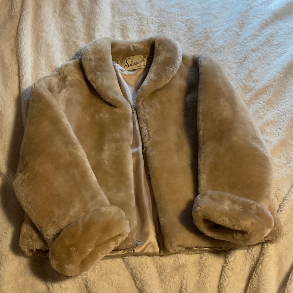 Plush Teddy Jacket in Tan